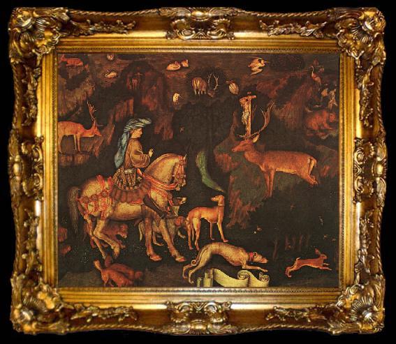 framed  Antonio Pisanello The Vision of St.Eustace, ta009-2
